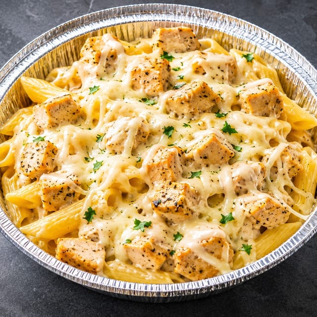 Chicken Alfredo Pasta.