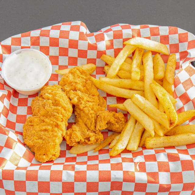 2 Pieces Chicken Tenders with Fries.