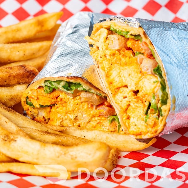Chicken Shawarma with Fries.